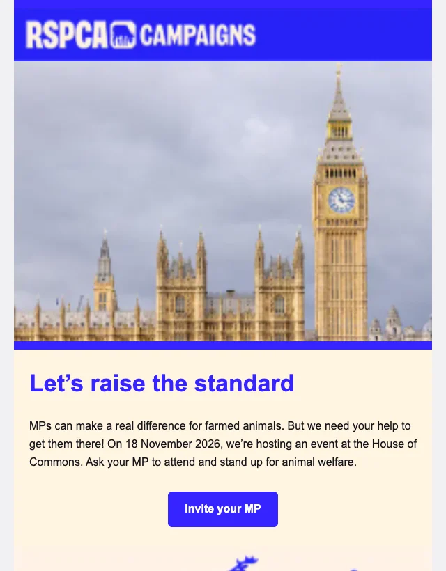 Let’s Raise the Standard email layout